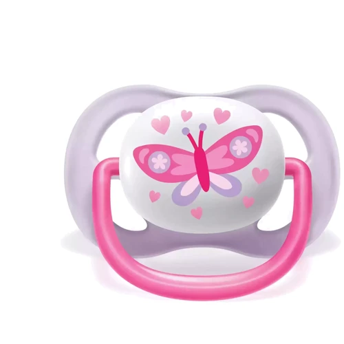 Пустышка ортодонтическая Philips AVENT Ultra Air "I love…" для девочек 0-6 мес 2 шт (SCF080/02): Вид пустышки классическая