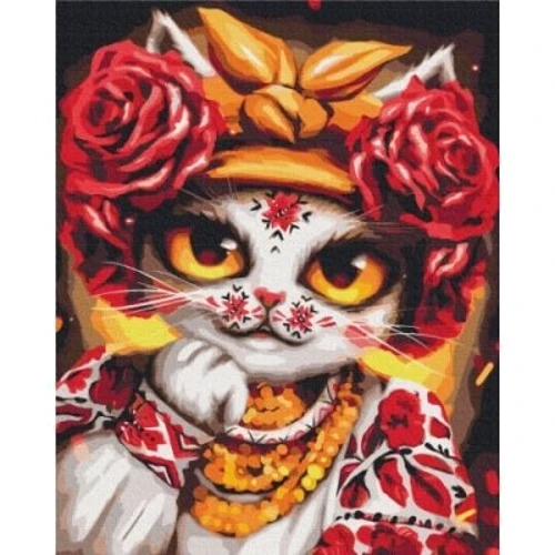 Картина по номерам Brushme Кошка роза ©Марианна Пащук 40x50 см (BS53351)