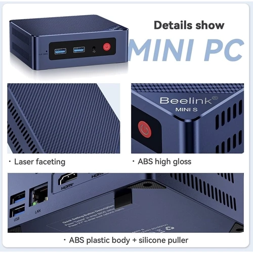 Персональный компьютер (ПК) Beelink Mini S12 8/256Gb. Windows 11: Оперативная память 8 ГБ