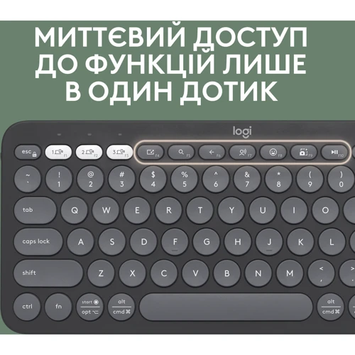 Комплект беспроводной Logitech Pebble 2 Combo Graphite Wireless (920-012239): Тип клавиш мембранный