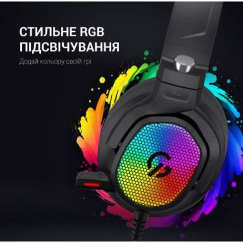 Наушники GamePro RGB HS1300 Black: Тип крепления оголовные