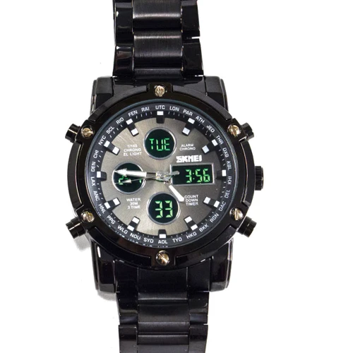 Наручний годинник Skmei 1389 Black (1389BOXBK): Механізм кварцовий