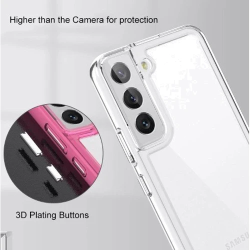 Чохол для телефона Mobile Case TPU+PC Metal Buttons Clear для Samsung S906 Galaxy S22+: Сумісність Samsung S906 Galaxy S22+