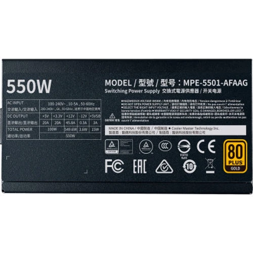 Блок питания Cooler Master MWE GOLD 550 - V2 (MPE-5501-AFAAG): Форм-фактор ATX