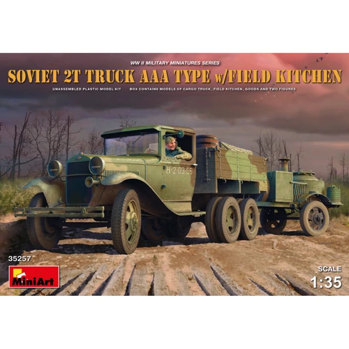 Сборная модель MiniArt Советский грузовой автомобиль типа AAA с полевой кухней (MA35257)