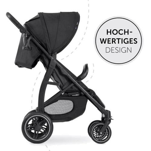 Візок прогулянковий Hauck Rapid 4D Air Black (14848-8): Матеріал коліс резина (надувные)