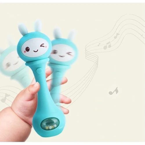 Музыкальная погремушка Beiens Зайчик голубой (YZ06blue)