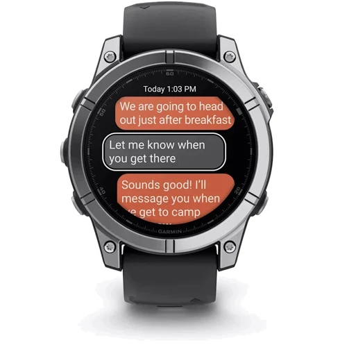 Смарт-часы Garmin Fenix E 47mm Stainless Steel with Black Silicone Band (010-03025-00) фото 10