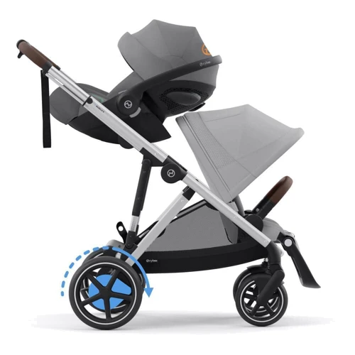 Прогулочная коляска Cybex eGazelle S SLV Stone Grey с электродвигателем и функцией укачивания (524000523) фото 11