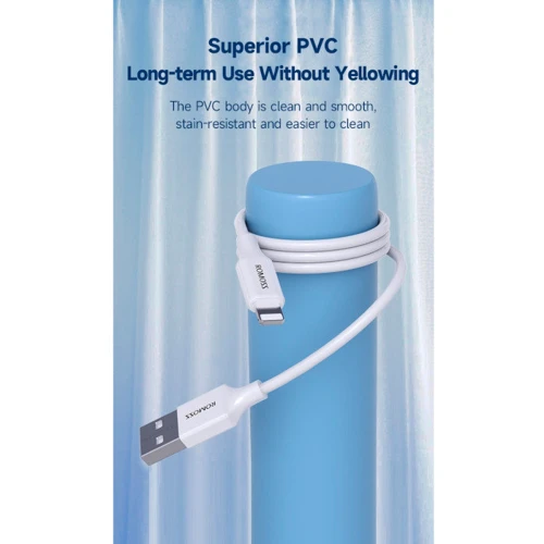 Кабель Romoss USB Cable to Lightning CB121V 2.4A 1m White (CB121V-621-112H): Довжина 1 м