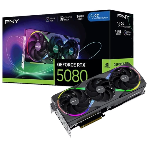 Видеокарта PNY GeForce RTX 5080 ARGB EPIC-X RGB OC Triple Fan (VCG508016TFXXPB1-O): Форм-фактор Стандартная