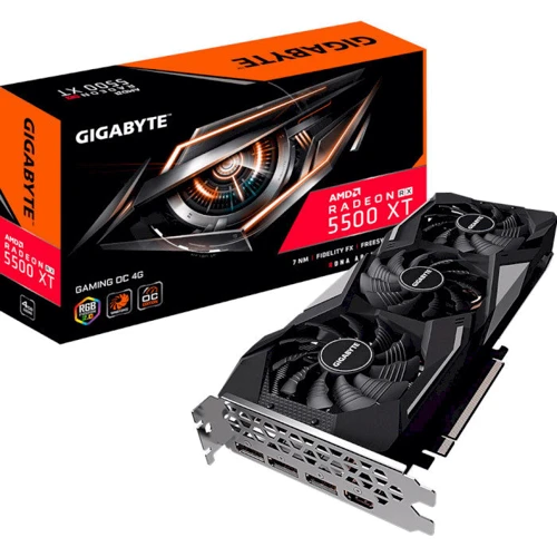Видеокарта GIGABYTE Radeon RX 5500 XT 4096Mb GAMING OC (GV-R55XTGAMING OC-4GD): Объем памяти, Гб 4