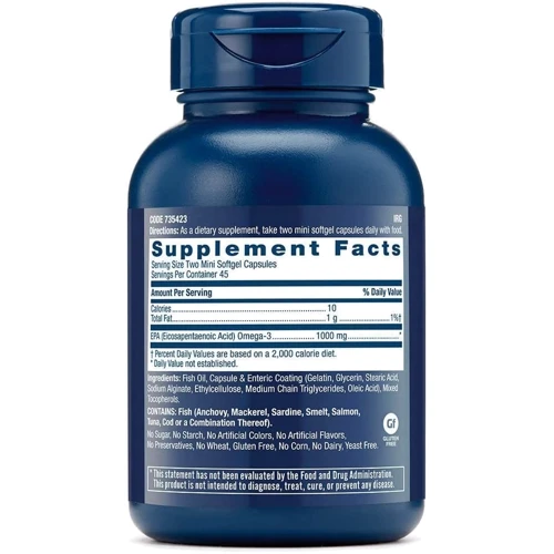 GNC Triple Strength EPA 1000 Mini 90 капсул: Тип Омега 3