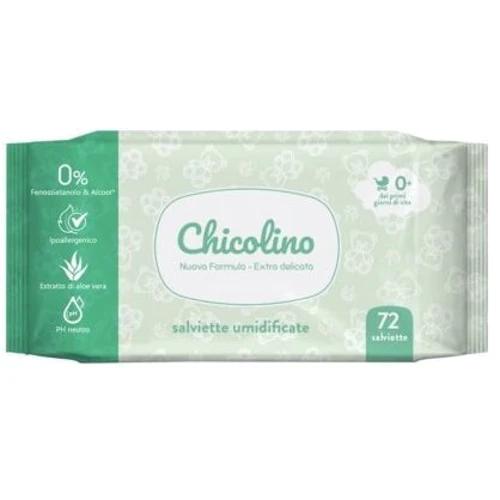 Chicolino Салфетки влажные для детей и взрослых алое вера 72 шт. (4823098411802)