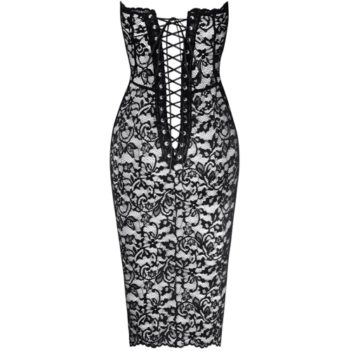 Платье Noir Handmade F301 Catalyst lace up midi dress Вlack, XXL