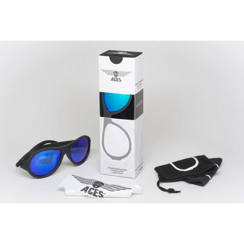 Детские солнцезащитные очки Babiators Aces Black Ops Black Blue Lenses (7-14 лет) фото 5