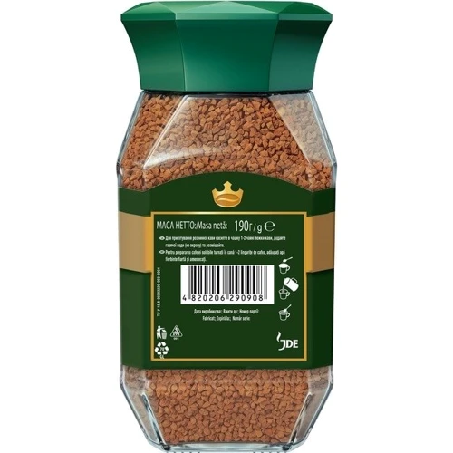 Кофе растворимый Jacobs Monarch 190 г (4820206290908): Вид напитка кофе растворимый