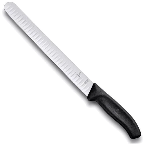 Нож для нарезания Victorinox SwissClassic Slicing 25см черный в блистере (6.8223.25B)