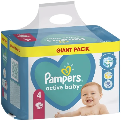 Подгузники Pampers Active Baby Maxi Размер 4 (9-14 кг) 76 шт (8001090949615) фото 9