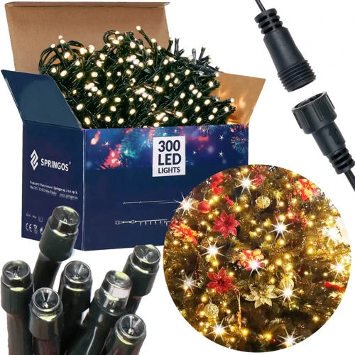 Гирлянда уличная (наружная) Springos 24 м 300 LED + Flash CL0328 Warm White фото 10