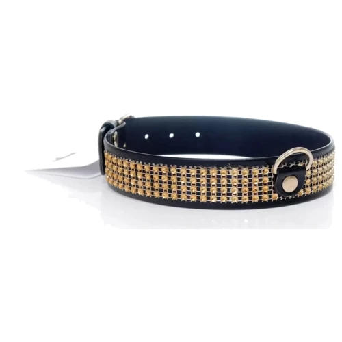 Ошейник с кристаллами Fetish Boss Series - Collar with crystals Gold (BS3300102)