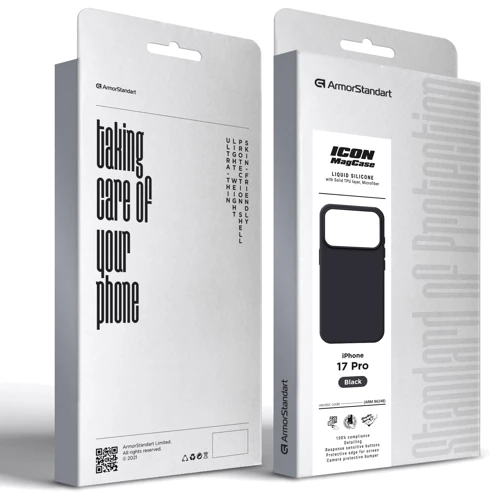 Чехол для iPhone ArmorStandart ICON2 MagCase Black for iPhone 17 Pro (ARM86248)