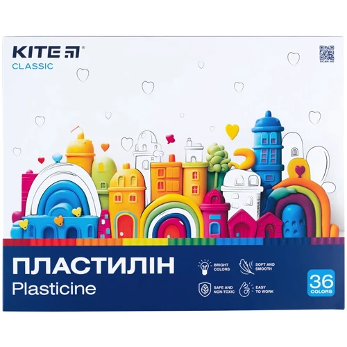 Пластилин восковой Kite Classic 36 цветов 720 г (K-078)