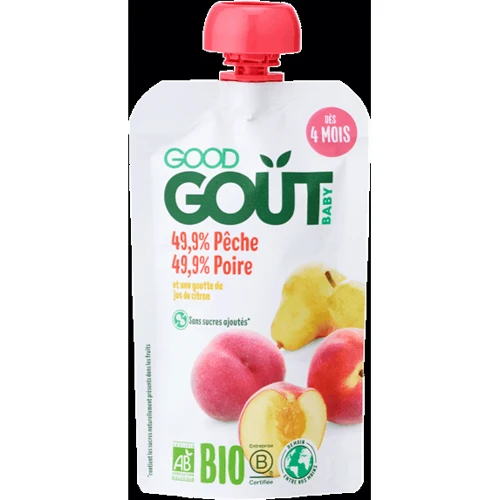 Дитяче фруктове пюре GOOD GOUT Груша-Персик 120 г фото 6