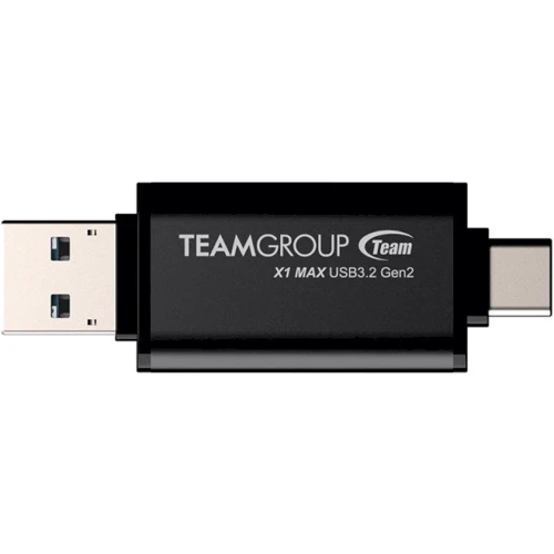 USB-флешка Team 256GB X1 Max USB+USB-C 3.2 Black (TX1MAX3256GB01): Стандарт USB USB Type-C / USB 3.2