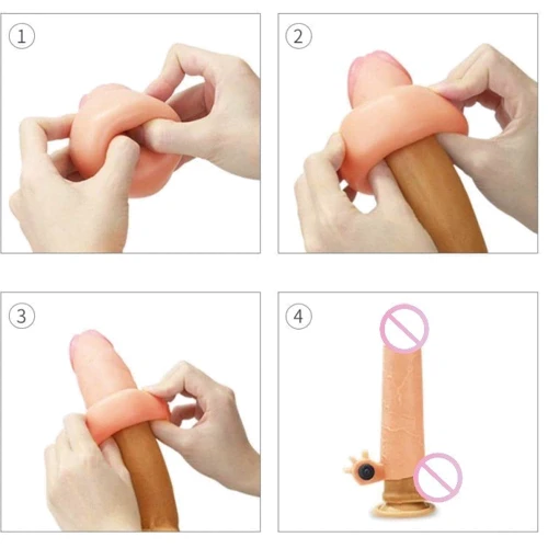 Насадка на пенис LoveToy Revolutionary Silicone Vibrating Nature Extender Add 2"