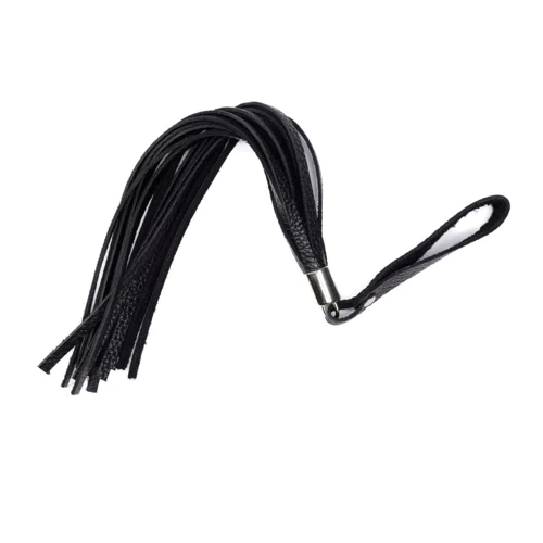 Флоггер из натуральной кожи Flirty Soft Leather - Black, BM-00027