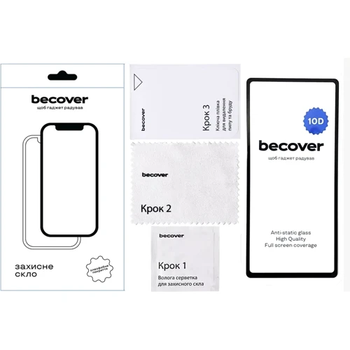 Аксессуар для смартфона BeCover Tempered Glass 10D Black for Google Pixel 7a (711490)