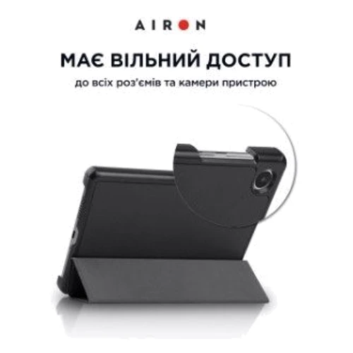 Аксессуар для планшетных ПК AirOn Premium Smart Case Black for Lenovo Tab M8 TB-300FU (4rd Gen) 8 (4822352781092): Материал полиуретан