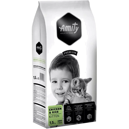 Сухой корм Amity Kitten для котят с курицей и рисом 1.5 кг (937 KIT 1.5KG)