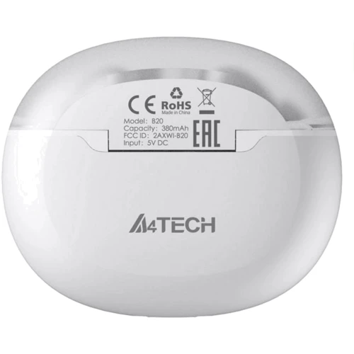 Наушники A4Tech B20 Grayish White: Чувствительность (дБ) 102