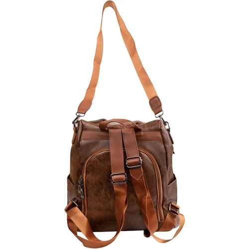 Женский рюкзак Valiria Fashion коричневый (DETAD8859-10): Фактура Гладкая, Матовая