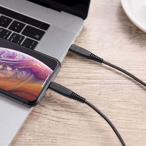 Кабель RavPower Cable USB-C to Lightning 1m Black (RP-CB020) фото 3