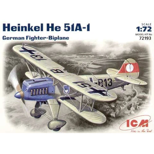 Модель ICM Германский истребитель-биплан Heinkel He-51 A1 (ICM72193)