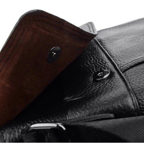 Чоловіча сумка планшет Borsa Leather чорна (1t8153m-black): Фактура матова, Зерниста