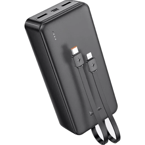 Зовнішній акумулятор Hoco Power Bank 30000mAh J118B with Cable Black: Особливості Компактний розмір, індикатор заряду