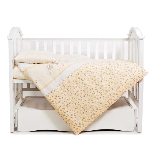 Сменная постель 3 эл. Twins Comfort 3051-C-023, Зайчики с полосками, желтая