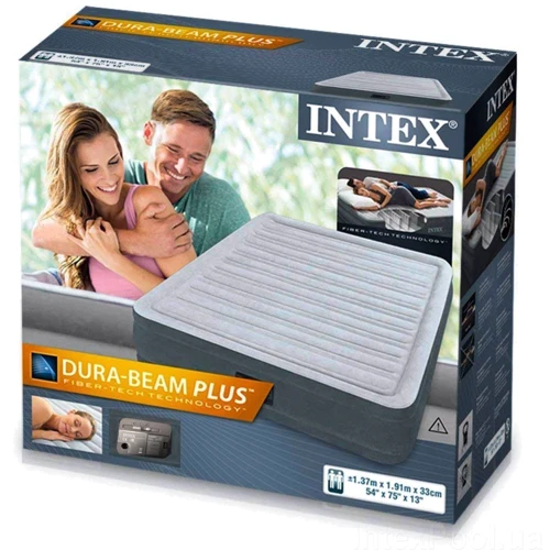 Надувний матрац Велюр ліжко Intex 67768: Габарити 137х191х33 см