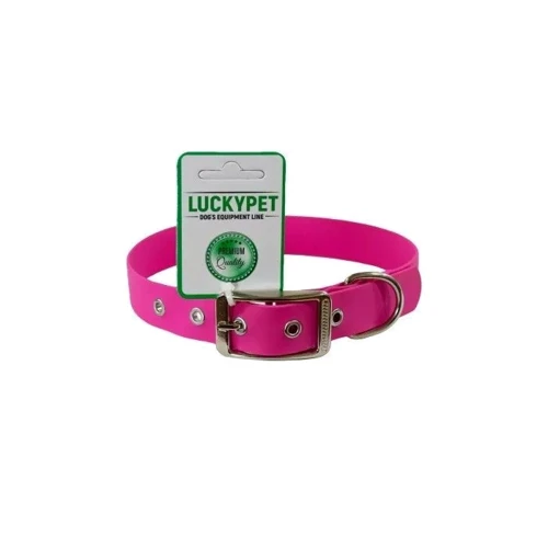Ошейник водонепроницаемый Lucky Pet с металлической пряжкой 2.5x40-50 см розовый (4820224217123)