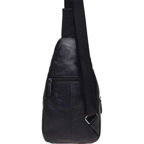 Чоловіча сумка-слінг Borsa Leather чорна (K1202-black): Тип Сумки