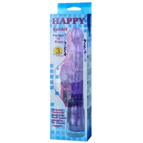Вибратор с стимулятором клитора и функцией ротации BAILE - Happy rabbit (BW-037034)