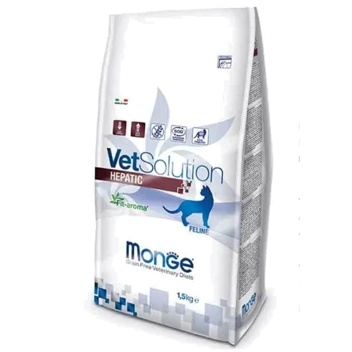 Сухой корм для кошек Monge VetSolution Cat Hepatic при заболеваниях печени 1.5 кг (8009470081689)
