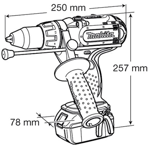 Шуруповерт акумуляторний Makita BHP451RFE: Кількість швидкостей роботи 3