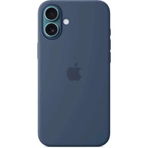Чехол для iPhone Apple for iPhone 16 Plus Silicone Case with MagSafe Denim (MYYA3) : Цвет синий