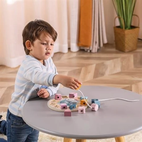 Деревянный сортер-шнуровка Viga Toys PolarB Часы (44053)