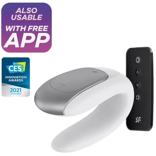 Вібратор для пар з пультом Satisfyer Double Fun (білий)